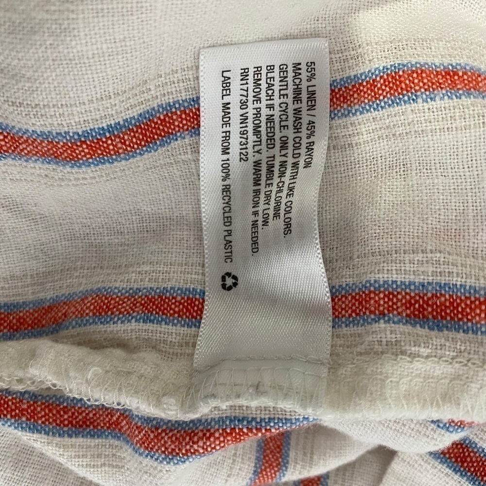 UNIVERSAL THREAD Linen Blend Cropped Collared Shirt - Picture 6 of 6